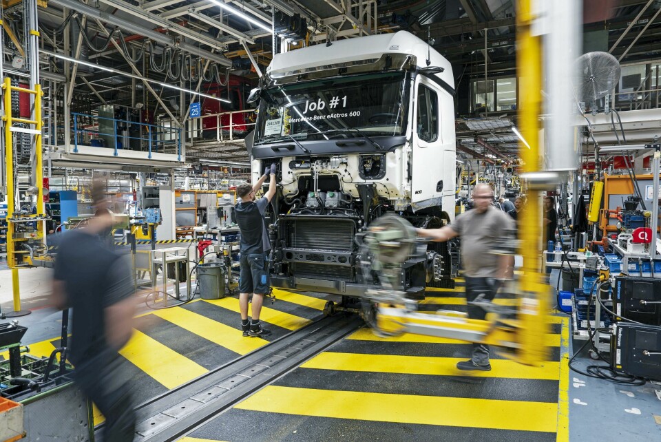 Mercedes-Benz eAtros 600 series, WörthThe eActros 600 is being manufactured on the existing assembly line of the Wörth A-series production. eAtros 600 Worth 01