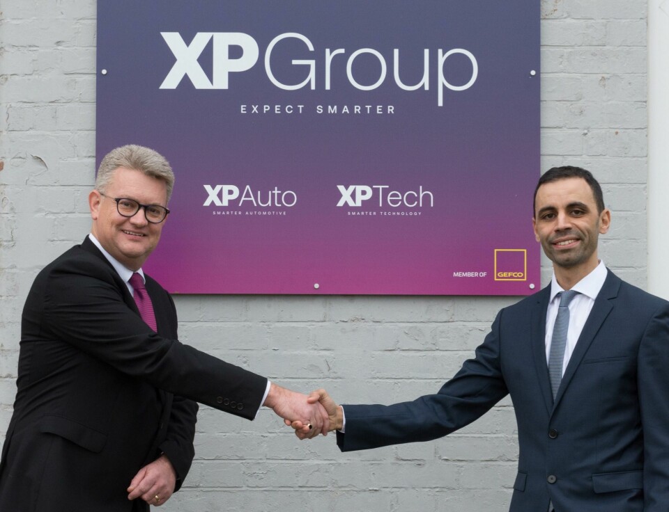 Oliver Woodmansee, CEO of XPAuto (left) and Youssef Bajddi, director of finished vehilce logistics at Gefco UK GEFC0_XPAUTO-14