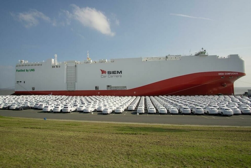 Defossilising shippingGroup Logistics is rolling out LNG ships in its own charter fleet and working with partners to use more sustainable fuels in ro-ro and container shipping Volkswagen vehicles in port