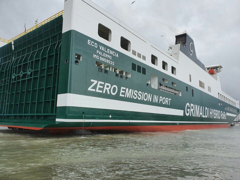 Hybrid systems can bring significant improvements in port, but aren't powerful enough to be a true solution either Renault Grimaldi Hybrid ship