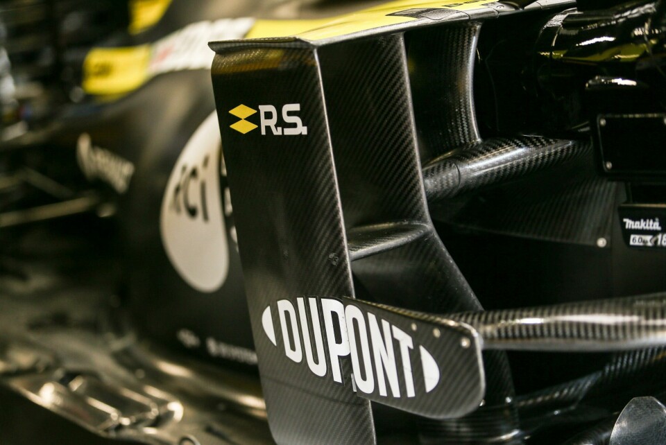The logistics driving Renault Formula 1 DuPont Logo Close-up