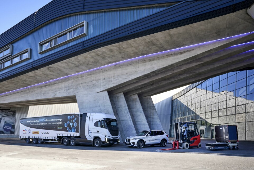 At BMW’s Leipzig pant, hydrogen-fuelled vehicles - passenger cars, trucks, forklifts and tugger trains - can all be refuelled, ehancing internal logistics with sustainable energy. H2Haul pilot project BMW Group Logistics, selection of vehicles at BMW's Leipzig plant