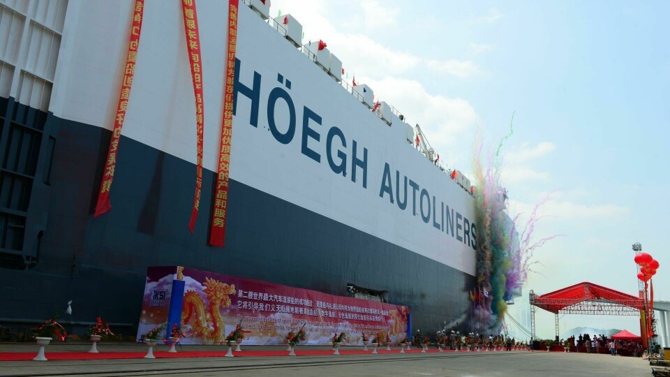 Last year the Höegh Trigger PCTC ran from Europe to South Africa exclusively on advanced biofuel hoegh_trigger_naming_ceremony.2048_0_1