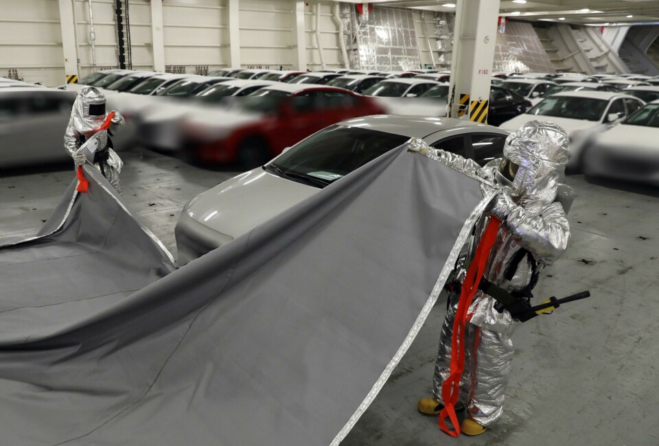 Among the measures being taken is a specially coated fire cover that can be pulled over a vehicle to limit oxygen inflow and stop the spread Fire Response System