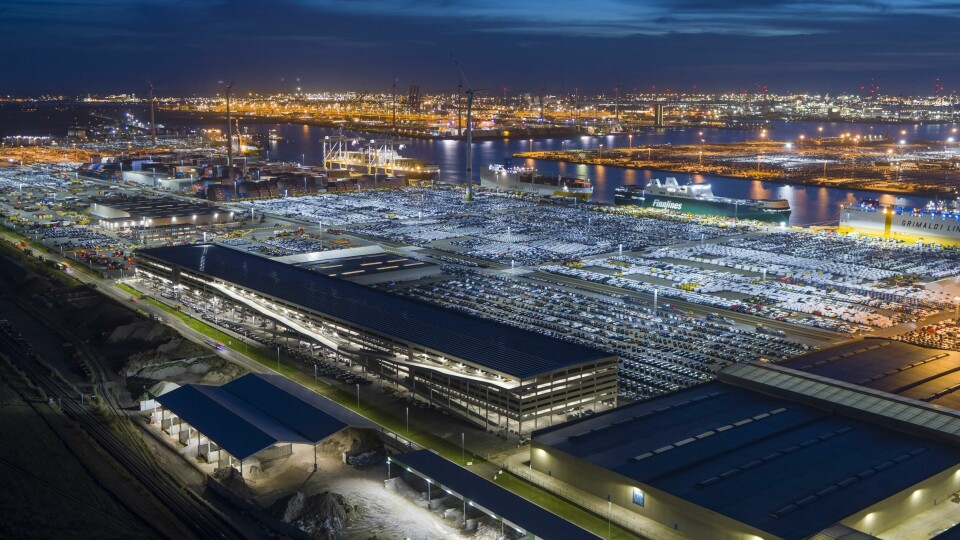 Grimaldi is building a multistorey vehicle storage facility at its terminal in the Belgian port of Antwerp Grimaldi EuroTerminal Antwerp Multilevel skyvision