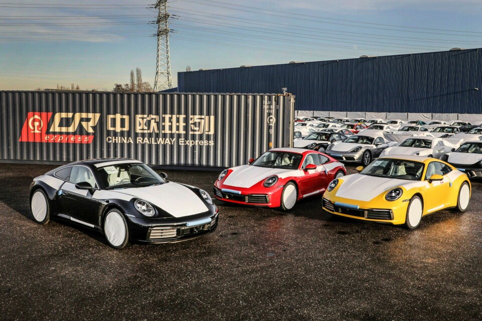 Porsche is now using rail to supplement ocean shipments of vehicles to China, its highest-volume individual market. Porsche rail exports, China