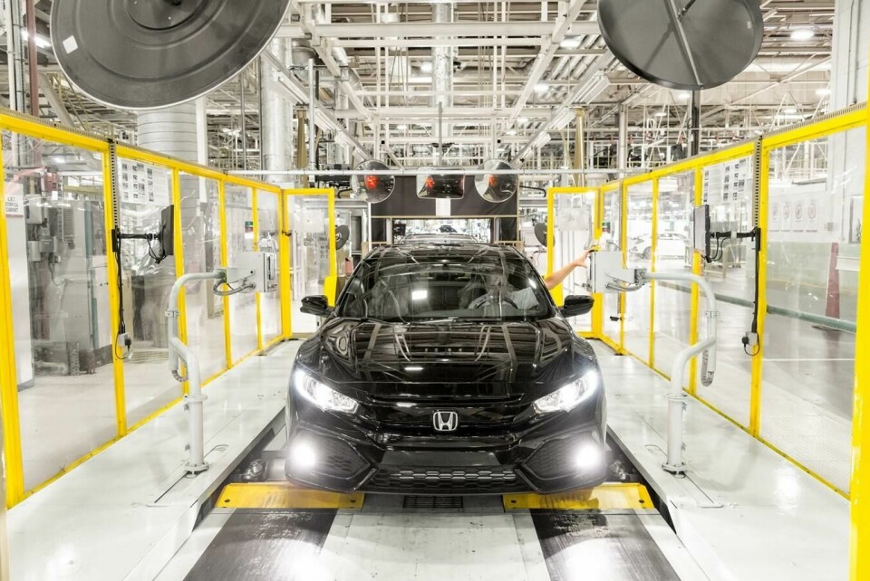 The current Honda Civic is produced in Swindon, UK Honda Civic on Swindon production line