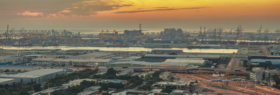 In the zone at Jebel Ali port Jafza