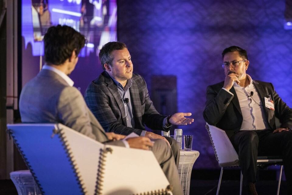 Disruption is the name of the gameEaton’s Brandon Mason (middle) and RPM’s Sergo Gutierrez discuss the changing shape of the North American vehicle logistics sector Brandon Mason, Eaton and Sergio Gutierrez, RPM