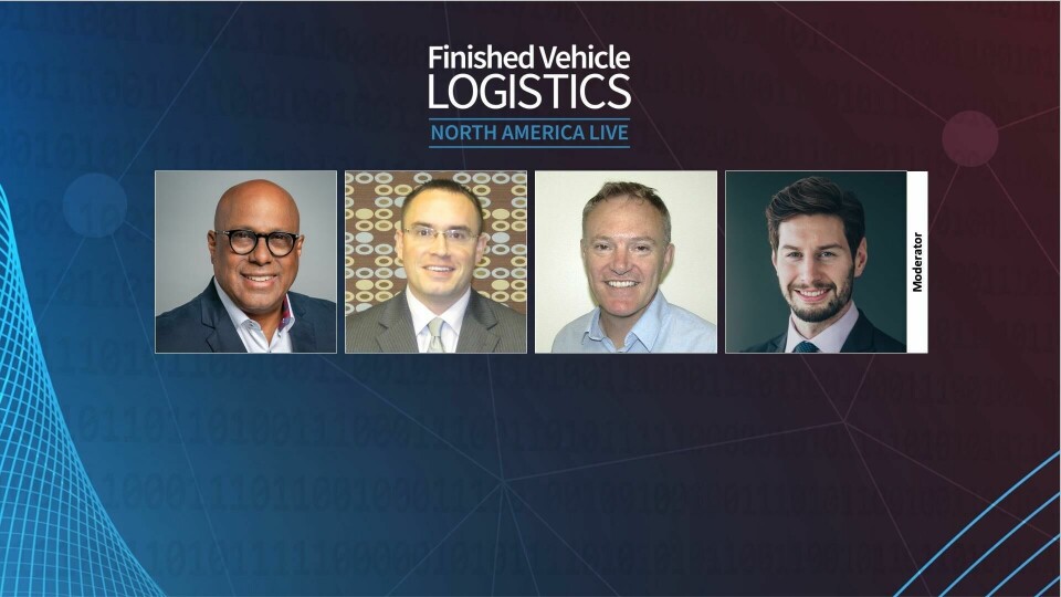 left to right: Charles Franklin, Glovis America; Jon Samson, American Trucking Association; Richard Logan, Automotive Logistics Lucid Motors, Hyundai Glovis, ATA, electric vehicles