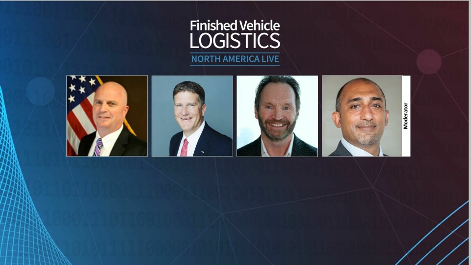 left to right: Travis Black, Maritime Administration, US DOT; Christopher Connor, American Association of Port Authorities; Bill Kascel, Kuehne + Nagel; Neemish Ladwa, Automotive Logistics US Maritime Administration, Kuehne and Nagel, American Association of port authorities