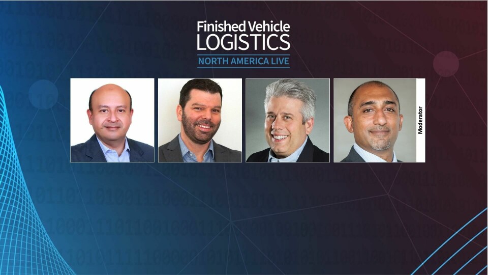 left to right: Jorge Dominguez, Horizon Auto Logistics; Rocky Loessin, TrinityRail; Sam Veitz, ABI Tape; Christopher Ludwig, Automotive Logistics Damage prevention_Trinity, Horizon, ABI Tape