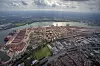 Aerial view of Southampton port DP World