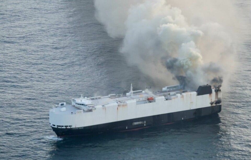 Smoke was first reported coming from the vessel deck containing electric and hybrid vehicles on June 3 Morning Midas_fire