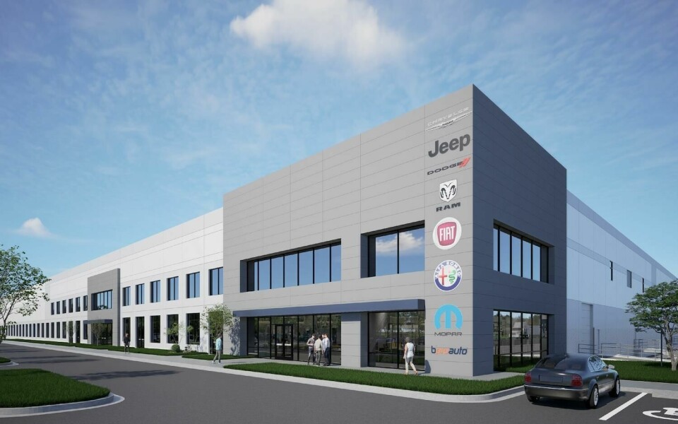 Illustration of Mopar Metro Detroit Megahub which will open in 2027 Illustration of Mopar Megahub in Van Buren_007FA