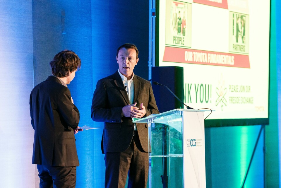 Christophe Deville (right), head of vehicle logistics at Toyota Motor EuropeHighlighting the human factor in digital adoption, Deville said: “The main challenge is not the AI – it’s our workforce and our ability to work in a more digital world.” Christophe Deville, head of vehicle logistics at Toyota Motor Europe