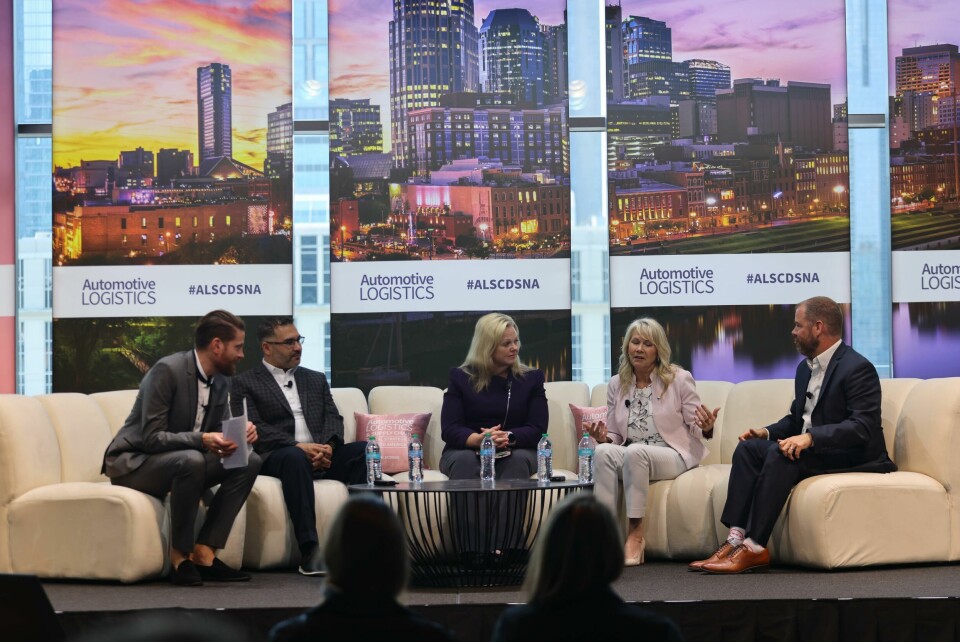 (L to R) Christopher Ludwig, Automotive Logistics; Moe Saleh, Greatway; Carrie McConnaughey at Aptiv; Skotti Fietsam at Accuride; and Adam Shumake at Nissan Group of AmericaPanellists use AI tools and central data platforms as examples of how digitalisation can greatly aid in compliance adherence. (L to R) Christopher Ludwig, Automotive Logistics; Moe Saleh, Greatway; Carrie McConnaughey at Aptiv; Skotti Fietsam at Accuride; and Adam Shumake at Nissan Group of America