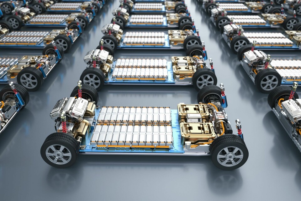EV production has increased globally over the past decadeBut how have recent pressures impacted the EV footprint in North America? Factory row of EVs