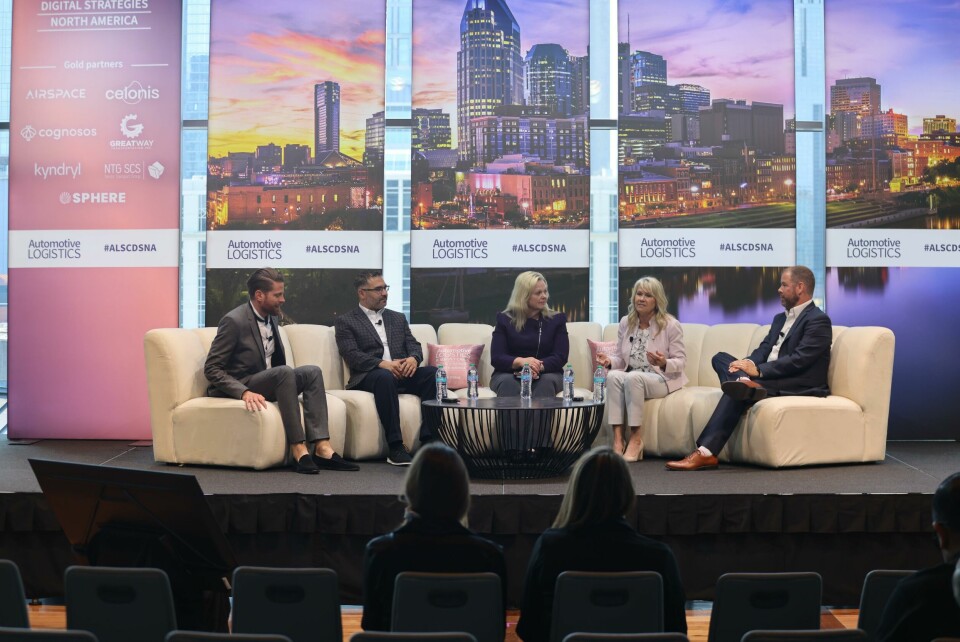 (L to R) Christopher Ludwig, Automotive Logistics; Moe Salah, Greatway; Carrie McConnaughey at Aptiv; Skotti Fietsam at Accuride; and Adam Shumake at Nissan Group of AmericaPanellists covered best practices to deal with supply chain compliance, including the benefits of a central data platform (L to R) Christopher Ludwig, Automotive Logistics; Moe Salah, Greatway; Carrie McConnaughey at Aptiv; Skotti Fietsam at Accuride; and Adam Shumake at Nissan Group of America