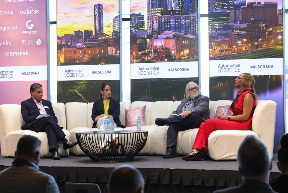 (L to R) Riad Mannan, Automotive Logistics; Nicole Stevenson, Flex Automotive; Pramita Mitra, Ford; Thomas Roesch, Cofinity-X and Catena-X; Dr Chris Schlueter Langdon, Catena-X Automotive Network; and Dr Bing Xu, Catena-X North America Hub and AIAG.Following the handshake between Catena-X and AIAG yesterday, we hear more about the importance of data. (L to R) Riad Mannan, Automotive Logistics; Nicole Stevenson, Flex Automotive; Pramita Mitra, Ford; Thomas Roesch, Cofinity-X and Catena-X; Dr Chris Schlueter Langdon, Catena-X Automotive Network; and Dr Bing Xu, Catena-X North America Hub and AIAG.