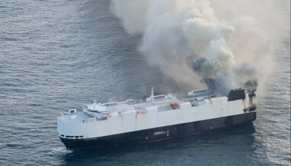 Fire broke out on the Morning Midas on June 3 and it eventually sank on June 23. Fire broke out on the Morning Midas on June 3 and it eventually sank on June 23.