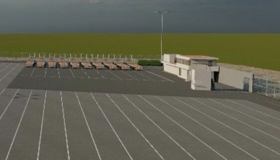 The paved and fenced storage yards will have a designated loading and unloading area inside the main gate