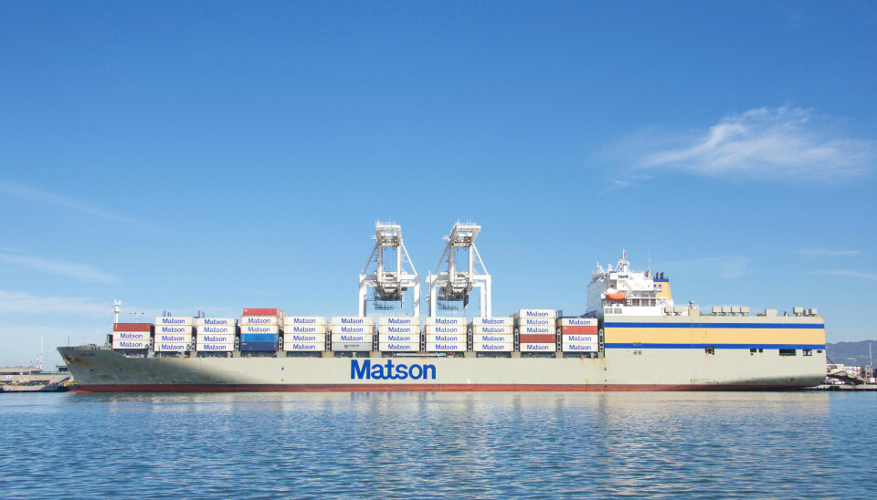 The suspension applies to all of Matson's shipping routes, including across the Pacific and along the US West Coast.