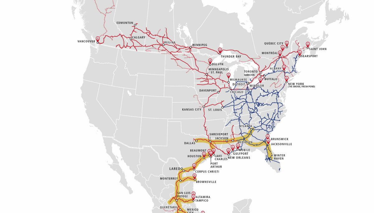 Csx Network Map New CPKC-CSX rail corridor enhances cross-border vehicle logistics