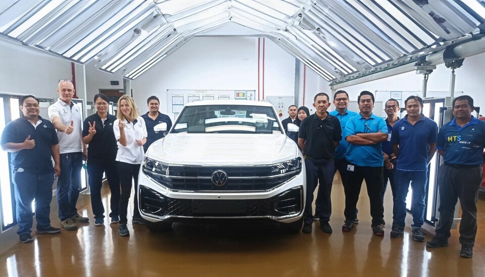 In early January 2024, Volkswagen Group Malaysia's Pekan plant rolled out the new Touareg R-Line, with Lehmann (fourth from left) pictured alongside her team